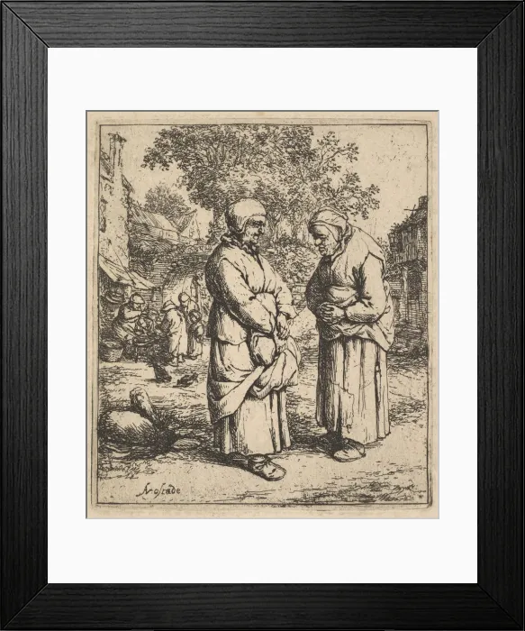 Framed Print : Two Gossips, 1610-85. Creator: Adriaen van Ostade Framed Print : Two Gossips, 1610-85. Creator: Adriaen van Ostade