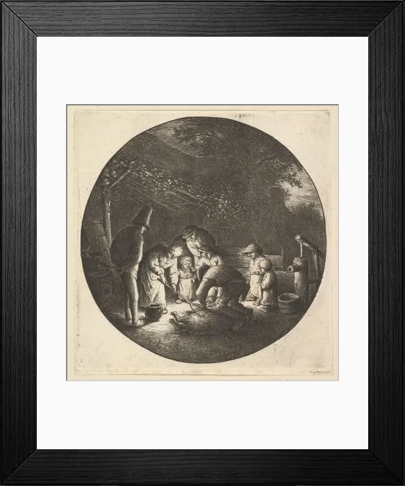 Framed Print : Pork Butcher, 1610-85. Creator: Adriaen van Ostade Framed Print : Pork Butcher, 1610-85. Creator: Adriaen van Ostade