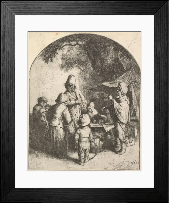 Framed Print : The Quack, 1610-85. Creator: Adriaen van Ostade Framed Print : The Quack, 1610-85. Creator: Adriaen van Ostade
