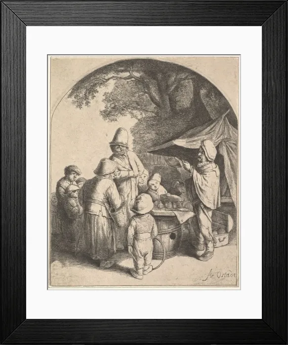 Framed Print : The Quack, 1610-85. Creator: Adriaen van Ostade Framed Print : The Quack, 1610-85. Creator: Adriaen van Ostade