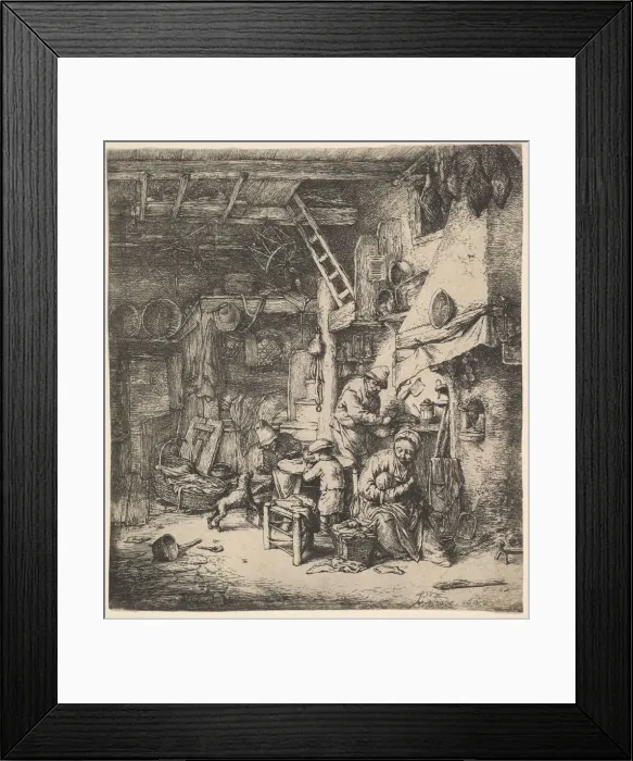Framed Print : The Family, 1647. Creator: Adriaen van Ostade Framed Print : The Family, 1647. Creator: Adriaen van Ostade