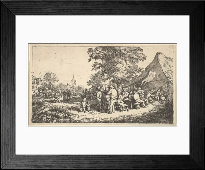 Framed Print : The Kermess Under the Great Tree, 1610-85. Creator: Adriaen van Ostade Framed Print : The Kermess Under the Great Tree, 1610-85. Creator: Adriaen van Ostade