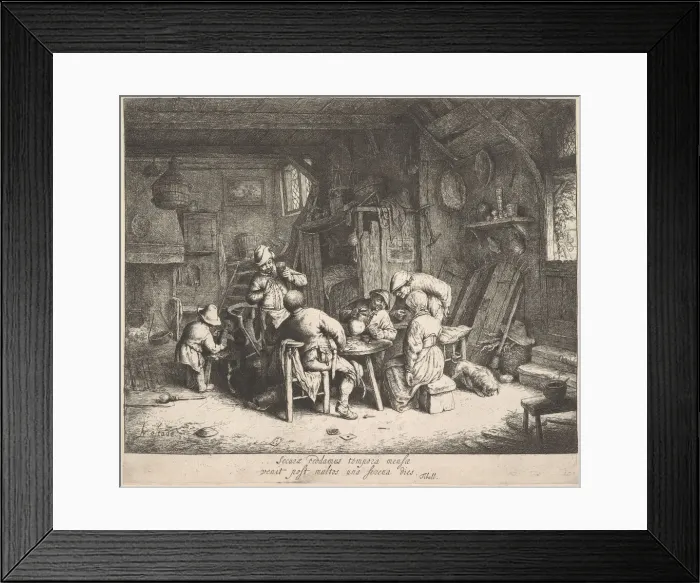 Framed Print : The Taste, 1610-85. Creator: Adriaen van Ostade Framed Print : The Taste, 1610-85. Creator: Adriaen van Ostade