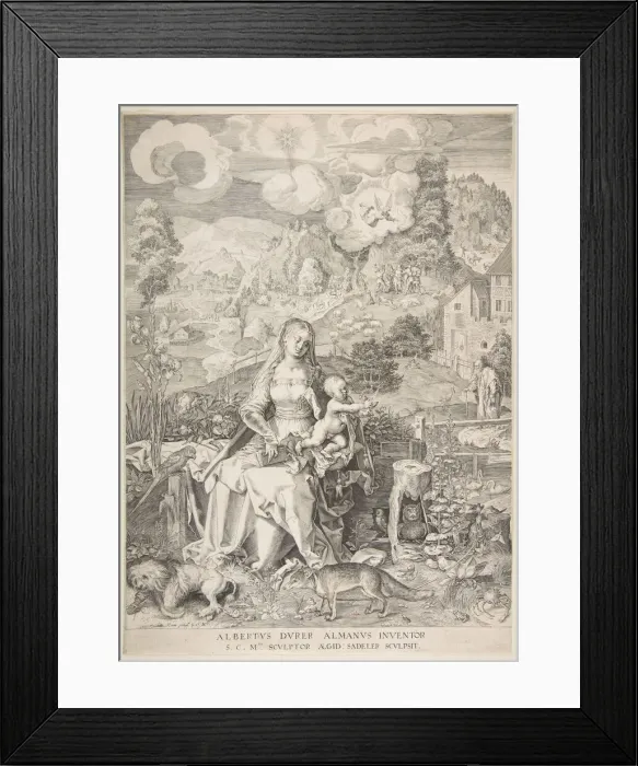 Framed Print : Virgin and Child in a Landscape, ca. 1597. Creator: Aegidius Sadeler II Framed Print : Virgin and Child in a Landscape, ca. 1597. Creator: Aegidius Sadeler II