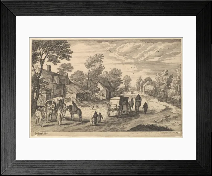 Framed Print : Path Through a Village. Creator: Aegidius Sadeler II Framed Print : Path Through a Village. Creator: Aegidius Sadeler II