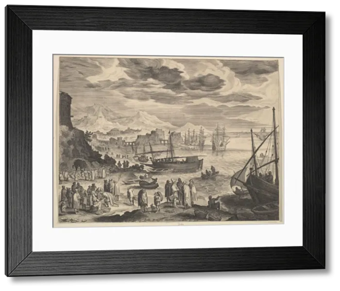 Framed Print : Harbor Scene. Creator: Aegidius Sadeler II Framed Print : Harbor Scene. Creator: Aegidius Sadeler II