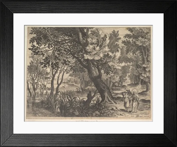 Framed Print : Landscape with Christ Tempted by the Devil. n. d. Creator: Aegidius Sadeler II Framed Print : Landscape with Christ Tempted by the Devil. n. d. Creator: Aegidius Sadeler II