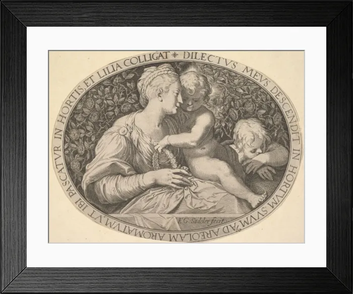 Framed Print : Madonna and Child. n. d. Creator: Aegidius Sadeler II Framed Print : Madonna and Child. n. d. Creator: Aegidius Sadeler II