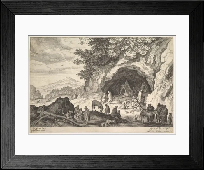 Framed Print : Mountainous Landscape with a Group of Gypsies, 1586-1629. Creator: Aegidius Sadeler II Framed Print : Mountainous Landscape with a Group of Gypsies, 1586-1629. Creator: Aegidius Sadeler II