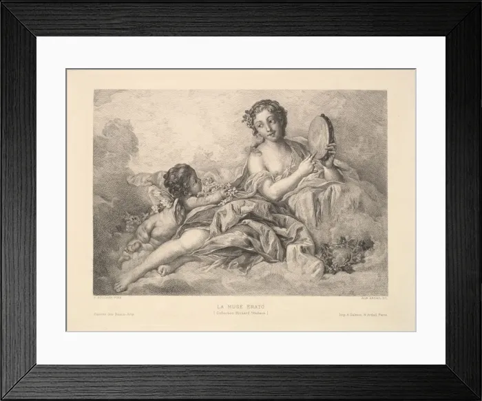 Framed Print : The Muse Erato, 1890. Creator: Albert Ardail Framed Print : The Muse Erato, 1890. Creator: Albert Ardail