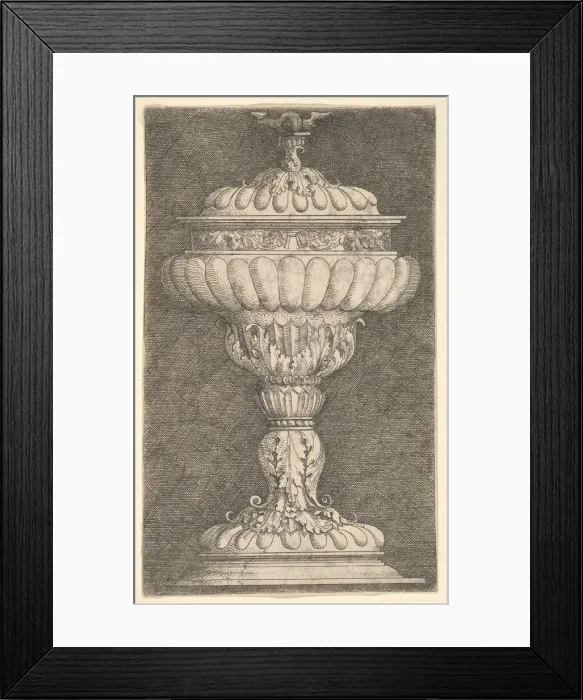 Framed Print : Covered Goblet with a Winged Ball on Top. n. d. Creator: Albrecht Altdorfer Framed Print : Covered Goblet with a Winged Ball on Top. n. d. Creator: Albrecht Altdorfer