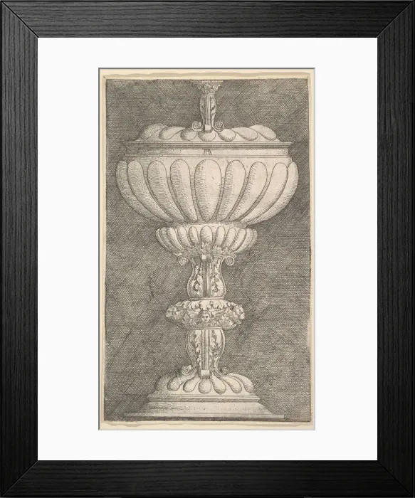 Framed Print : Design for a Covered Goblet. n. d. Creator: Albrecht Altdorfer Framed Print : Design for a Covered Goblet. n. d. Creator: Albrecht Altdorfer