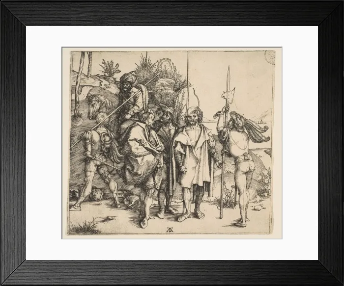 Framed Print : Five Foot Soldiers and a Mounted Turk, ca. 1495. Creator: Albrecht Durer Framed Print : Five Foot Soldiers and a Mounted Turk, ca. 1495. Creator: Albrecht Durer