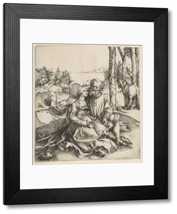 Framed Print : The Ill-Assorted Couple, ca. 1495. Creator: Albrecht Durer