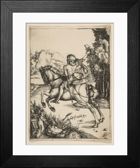 Framed Print : The Little Courier. n. d. Creator: Albrecht Durer Framed Print : The Little Courier. n. d. Creator: Albrecht Durer