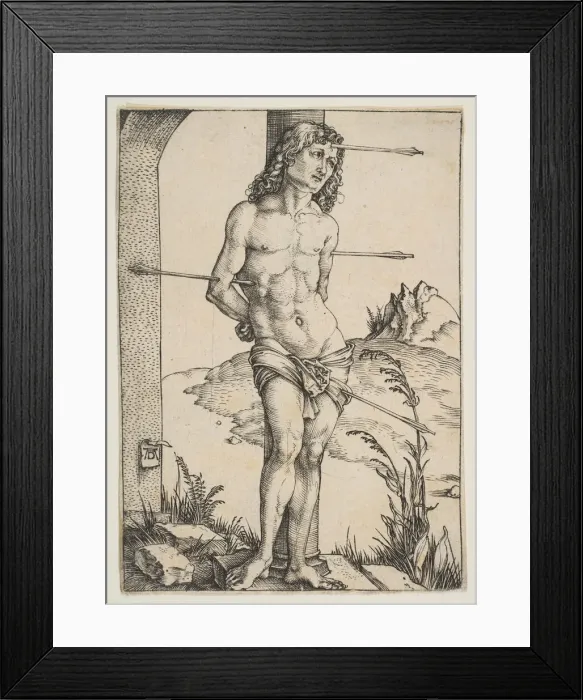 Framed Print : Saint Sebastian Bound to the Column, ca. 1499. Creator: Albrecht Durer Framed Print : Saint Sebastian Bound to the Column, ca. 1499. Creator: Albrecht Durer