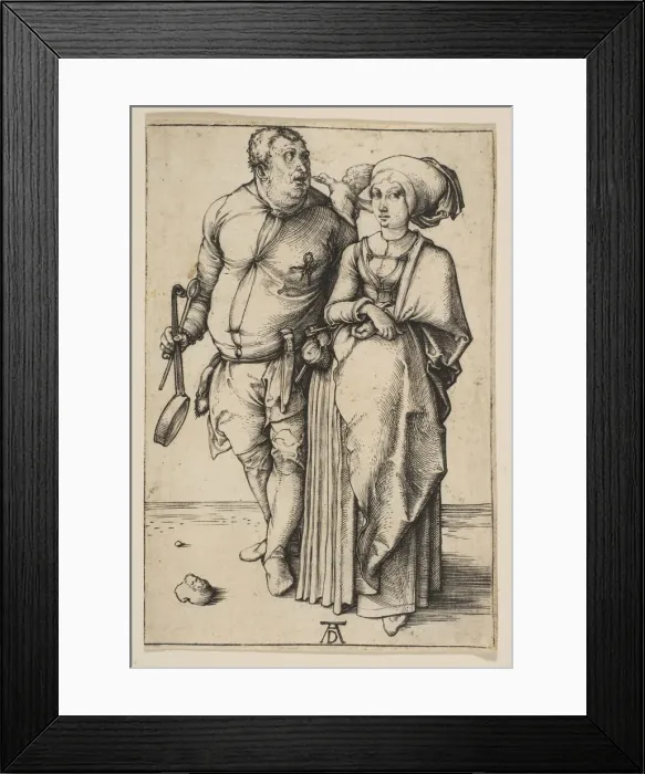 Framed Print : The Cook and His Wife, ca. 1496. Creator: Albrecht Durer Framed Print : The Cook and His Wife, ca. 1496. Creator: Albrecht Durer