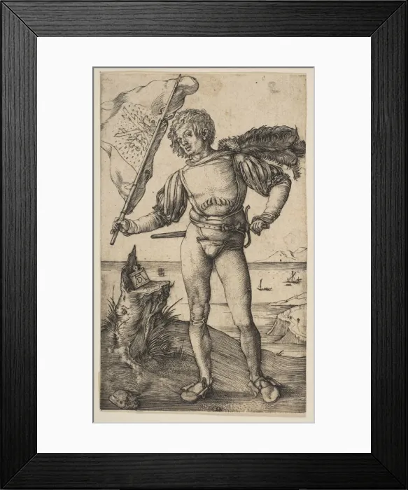 Framed Print : The Standard Bearer, ca. 1501. Creator: Albrecht Durer Framed Print : The Standard Bearer, ca. 1501. Creator: Albrecht Durer