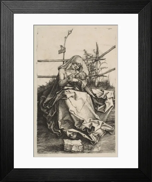 Framed Print : Virgin and Child on a Grassy Bench, 1503. Creator: Albrecht Durer Framed Print : Virgin and Child on a Grassy Bench, 1503. Creator: Albrecht Durer