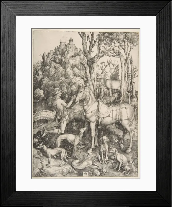 Framed Print : Saint Eustace, ca. 1501. Creator: Albrecht Durer Framed Print : Saint Eustace, ca. 1501. Creator: Albrecht Durer