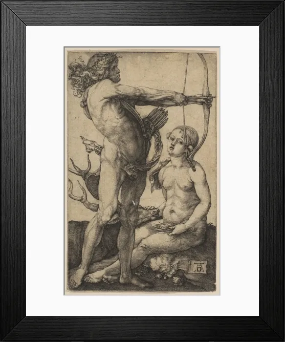 Framed Print : Apollo and Diana, ca. 1503. Creator: Albrecht Durer Framed Print : Apollo and Diana, ca. 1503. Creator: Albrecht Durer