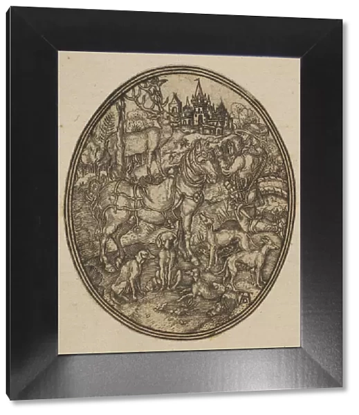 Saint Eustace (reduced reverse copy in oval). n. d. Creator: Unknown