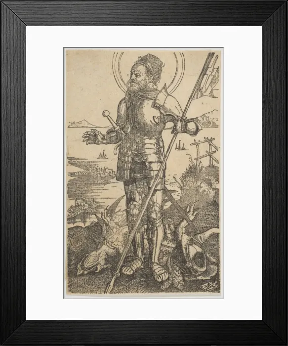 Framed Print : Saint George Standing (copy). n. d. Creator: Unknown Framed Print : Saint George Standing (copy). n. d. Creator: Unknown
