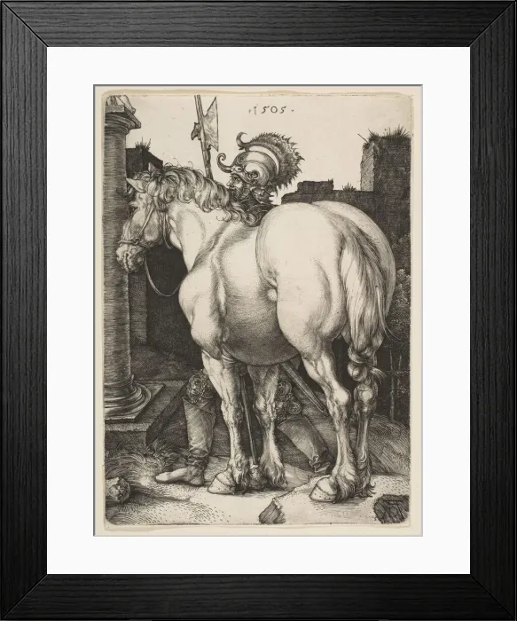 Framed Print : The Large Horse, 1505. Creator: Albrecht Durer Framed Print : The Large Horse, 1505. Creator: Albrecht Durer