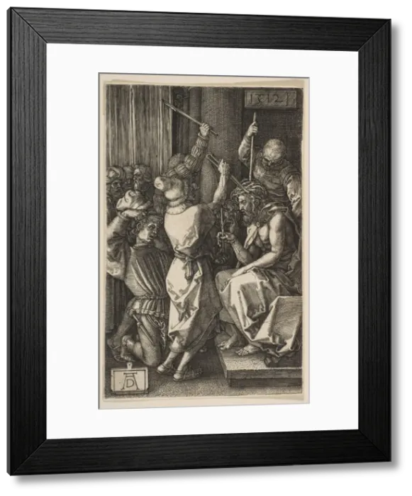 Framed Print : Christ Crowned with Thorns, from the Engraved Passion, 1512. Creator: Albrecht Durer Framed Print : Christ Crowned with Thorns, from the Engraved Passion, 1512. Creator: Albrecht Durer