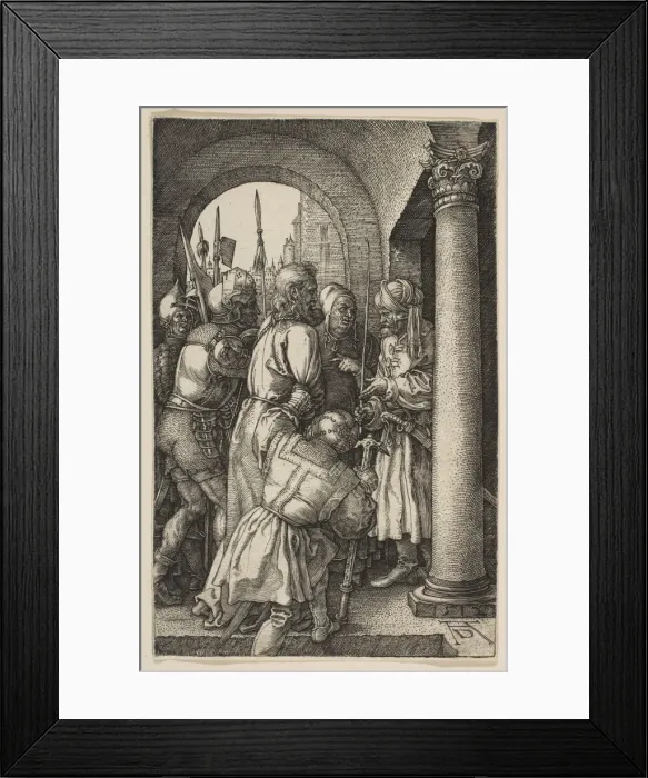 Framed Print : Christ before Pilate, from The Passion, 1512. Creator: Albrecht Durer Framed Print : Christ before Pilate, from The Passion, 1512. Creator: Albrecht Durer