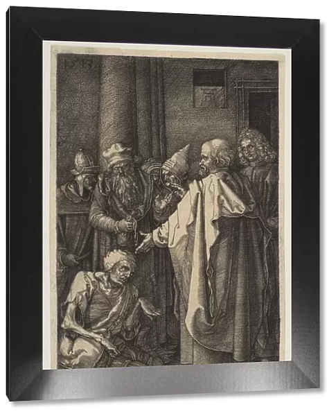 Saint Peter and Saint John at the Gate of the Temple, from The Passion, 1513