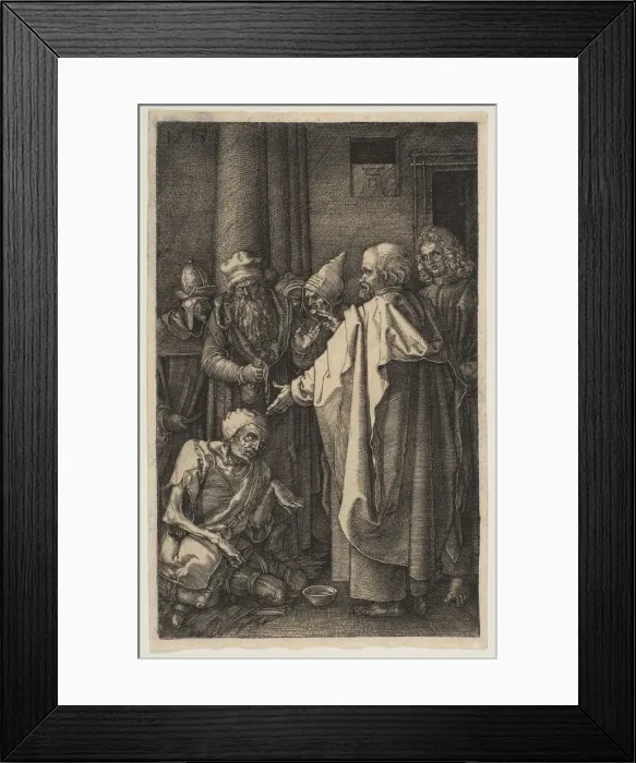 Framed Print : Saint Peter and Saint John at the Gate of the Temple, from The Passion, 1513 Framed Print : Saint Peter and Saint John at the Gate of the Temple, from The Passion, 1513