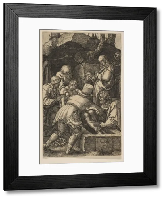 Framed Print : The Entombment, from The Passion, 1512. Creator: Albrecht Durer Framed Print : The Entombment, from The Passion, 1512. Creator: Albrecht Durer