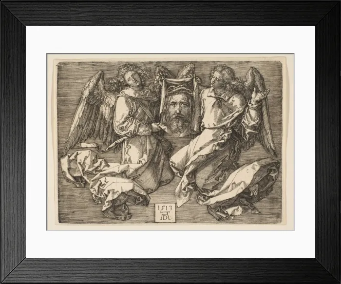 Framed Print : The Sudarium Displayed by Two Angels, 1513. Creator: Albrecht Durer Framed Print : The Sudarium Displayed by Two Angels, 1513. Creator: Albrecht Durer