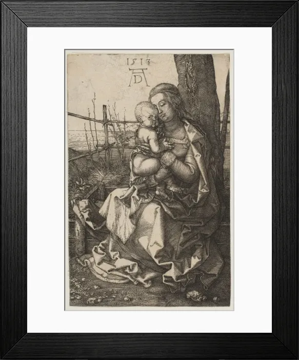 Framed Print : Virgin and Child Seated by a Tree, 1513. Creator: Albrecht Durer Framed Print : Virgin and Child Seated by a Tree, 1513. Creator: Albrecht Durer