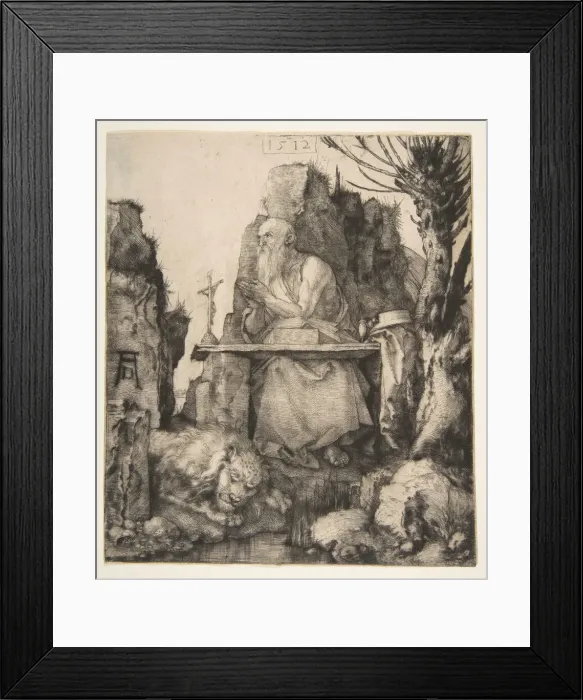 Framed Print : Saint Jerome by the Pollard Willow, 1512. Creator: Albrecht Durer Framed Print : Saint Jerome by the Pollard Willow, 1512. Creator: Albrecht Durer