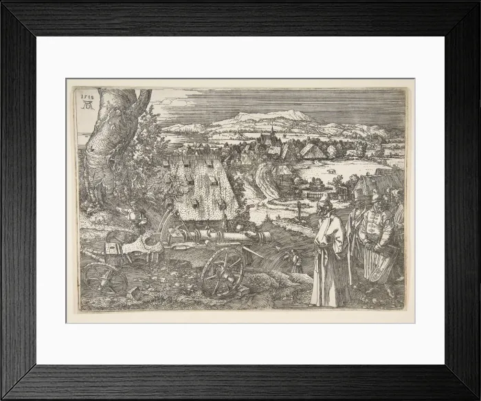 Framed Print : Landscape with a Cannon, 1518. Creator: Albrecht Durer Framed Print : Landscape with a Cannon, 1518. Creator: Albrecht Durer