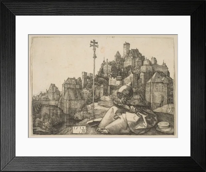Framed Print : Saint Anthony Reading, 1519. Creator: Albrecht Durer Framed Print : Saint Anthony Reading, 1519. Creator: Albrecht Durer