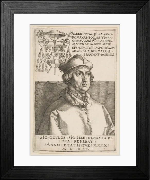 Framed Print : Cardinal Albrecht of Brandenburg, 1519. Creator: Albrecht Durer Framed Print : Cardinal Albrecht of Brandenburg, 1519. Creator: Albrecht Durer