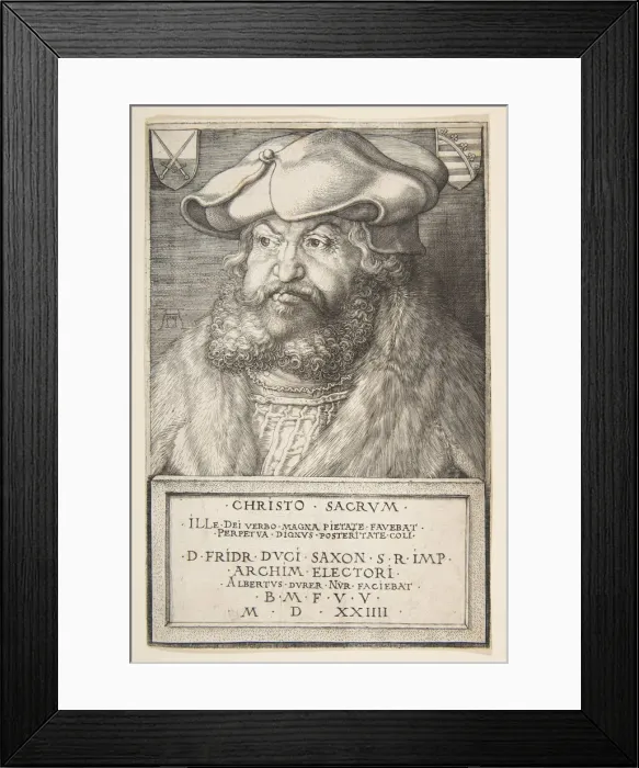 Framed Print : Frederick the Wise, Elector of Saxony, 1524. Creator: Albrecht Durer Framed Print : Frederick the Wise, Elector of Saxony, 1524. Creator: Albrecht Durer