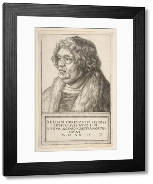 Framed Print : Willibald Pirckheimer, 1524. Creator: Albrecht Durer Framed Print : Willibald Pirckheimer, 1524. Creator: Albrecht Durer