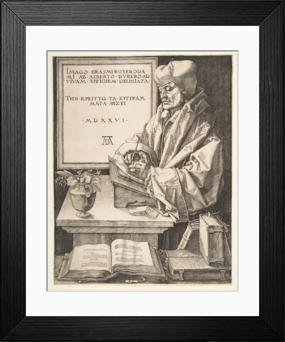 Framed Print : Erasmus of Rotterdam, 1526. Creator: Albrecht Durer Framed Print : Erasmus of Rotterdam, 1526. Creator: Albrecht Durer