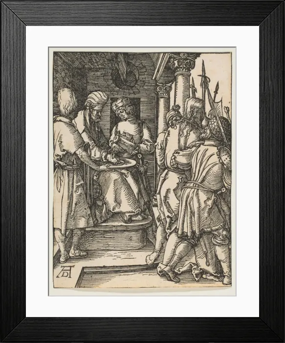Framed Print : Pilate Washing His Hands, from The Small Passion, ca. 1509. Creator: Albrecht Durer Framed Print : Pilate Washing His Hands, from The Small Passion, ca. 1509. Creator: Albrecht Durer