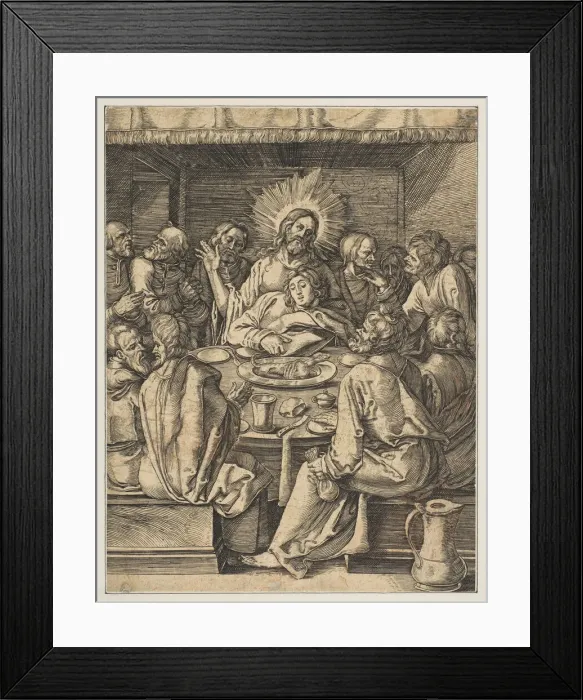 Framed Print : The Last Supper, from The Small Passion (copy). n. d. Creator: Abraham Waesberge Framed Print : The Last Supper, from The Small Passion (copy). n. d. Creator: Abraham Waesberge