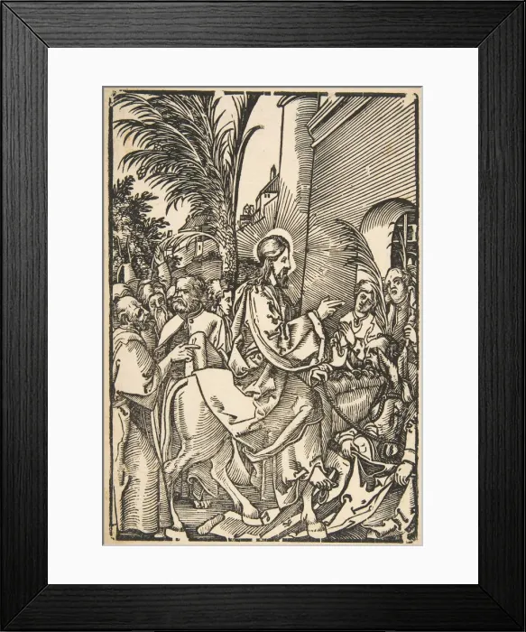 Framed Print : Christs Entry into Jerusalem, from The Small Passion (copy). n. d. Creator: Unknown Framed Print : Christs Entry into Jerusalem, from The Small Passion (copy). n. d. Creator: Unknown