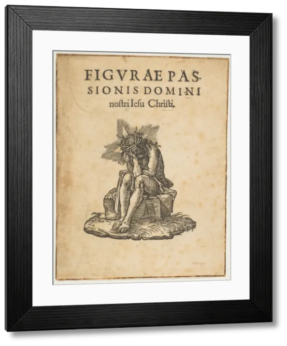 Framed Print : The Man of Sorrows Seated, title page of The Small Passion (copy). n. d Framed Print : The Man of Sorrows Seated, title page of The Small Passion (copy). n. d