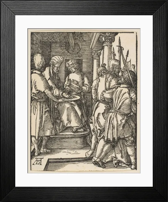 Framed Print : Pilate Washing His Hands, from The Small Passion, ca. 1509. Creator: Albrecht Durer Framed Print : Pilate Washing His Hands, from The Small Passion, ca. 1509. Creator: Albrecht Durer