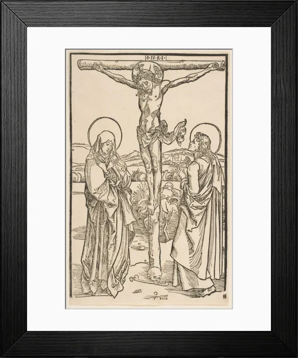 Framed Print : Christ on the Cross with the Virgin and Saint John. n. d. Creator: Unknown Framed Print : Christ on the Cross with the Virgin and Saint John. n. d. Creator: Unknown