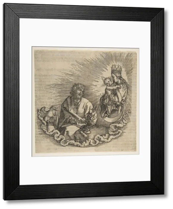 Framed Print : The Virgin Appearing to Saint John, Frontispiece to the Apocalypse, 1511 Framed Print : The Virgin Appearing to Saint John, Frontispiece to the Apocalypse, 1511