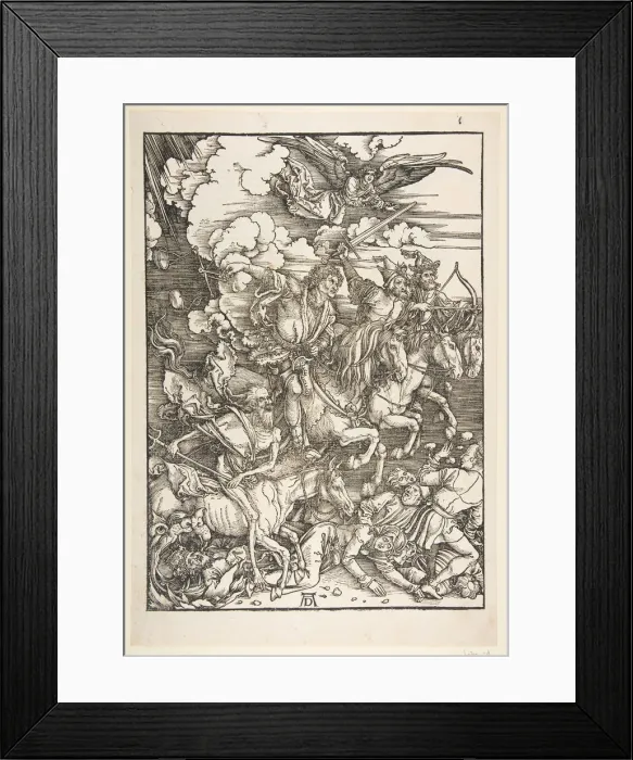 Framed Print : The Four Horsemen, from The Apocalypse, Latin Edition, 1511, ca. 1511 Framed Print : The Four Horsemen, from The Apocalypse, Latin Edition, 1511, ca. 1511